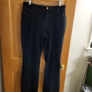 Eddie Bauer Black Boot-Cut Corduroy Pants